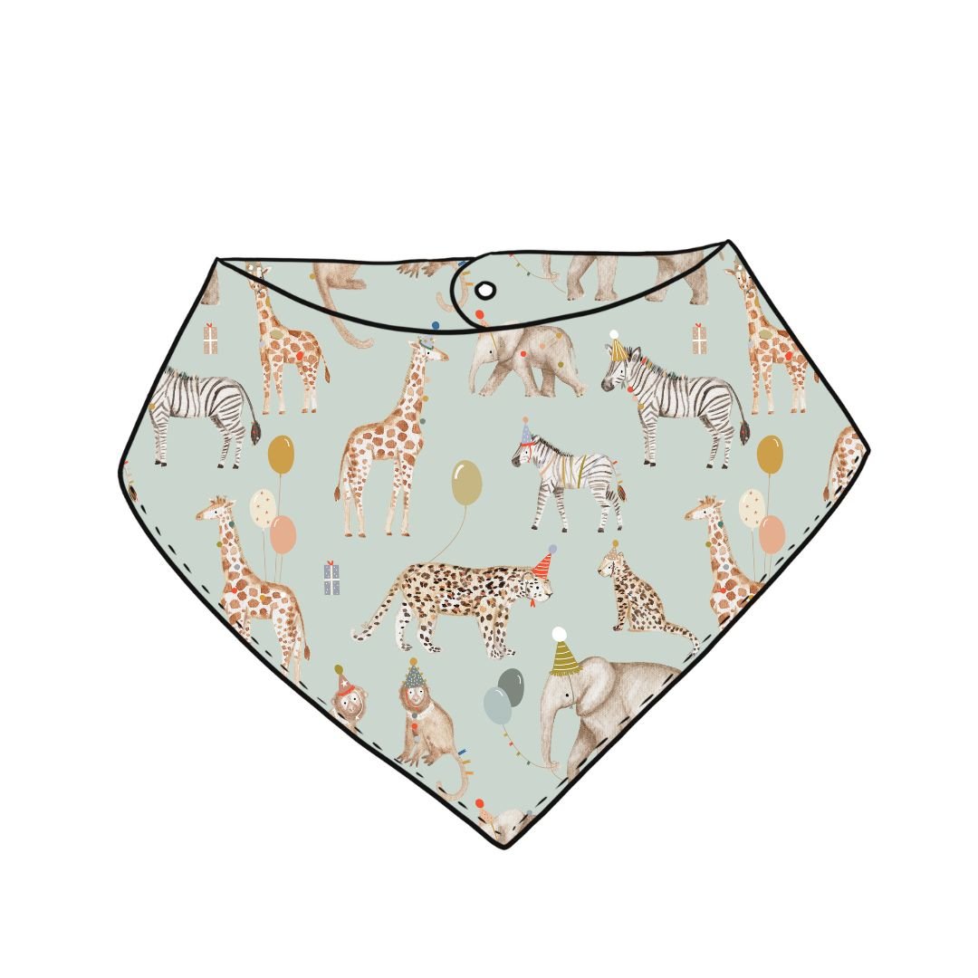 Safari Birthday Green Bib