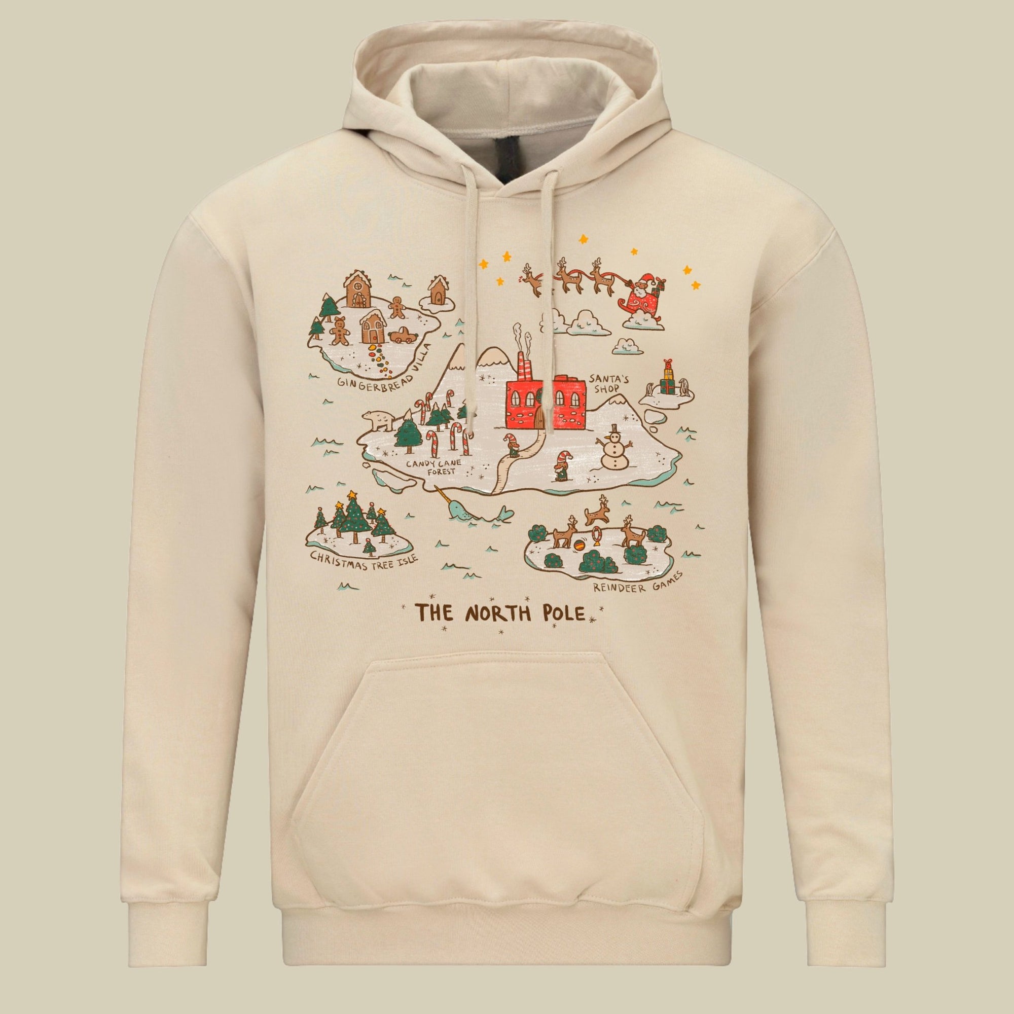 Adult The North Pole Hoodie Sand