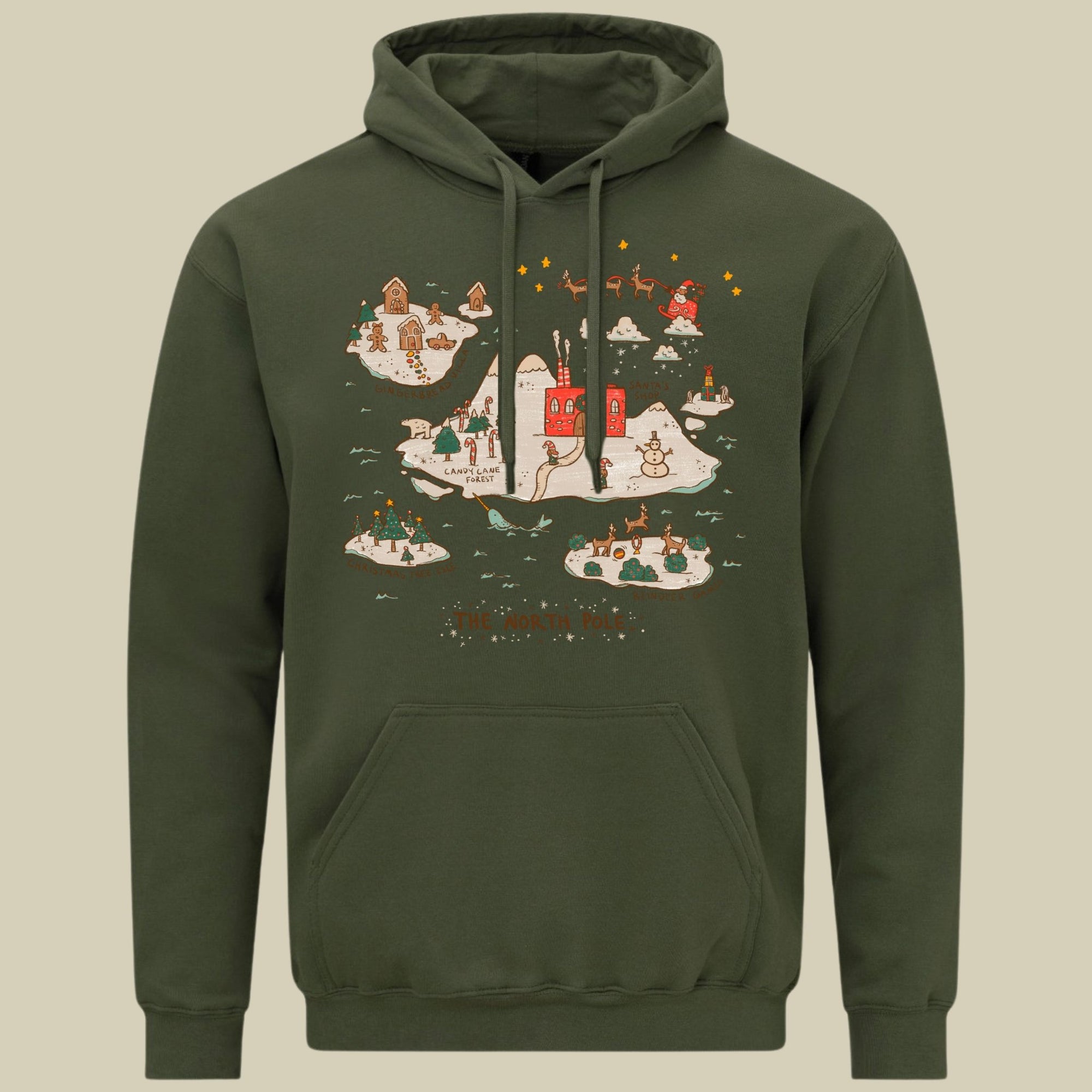 Adult The North Pole Hoodie Green