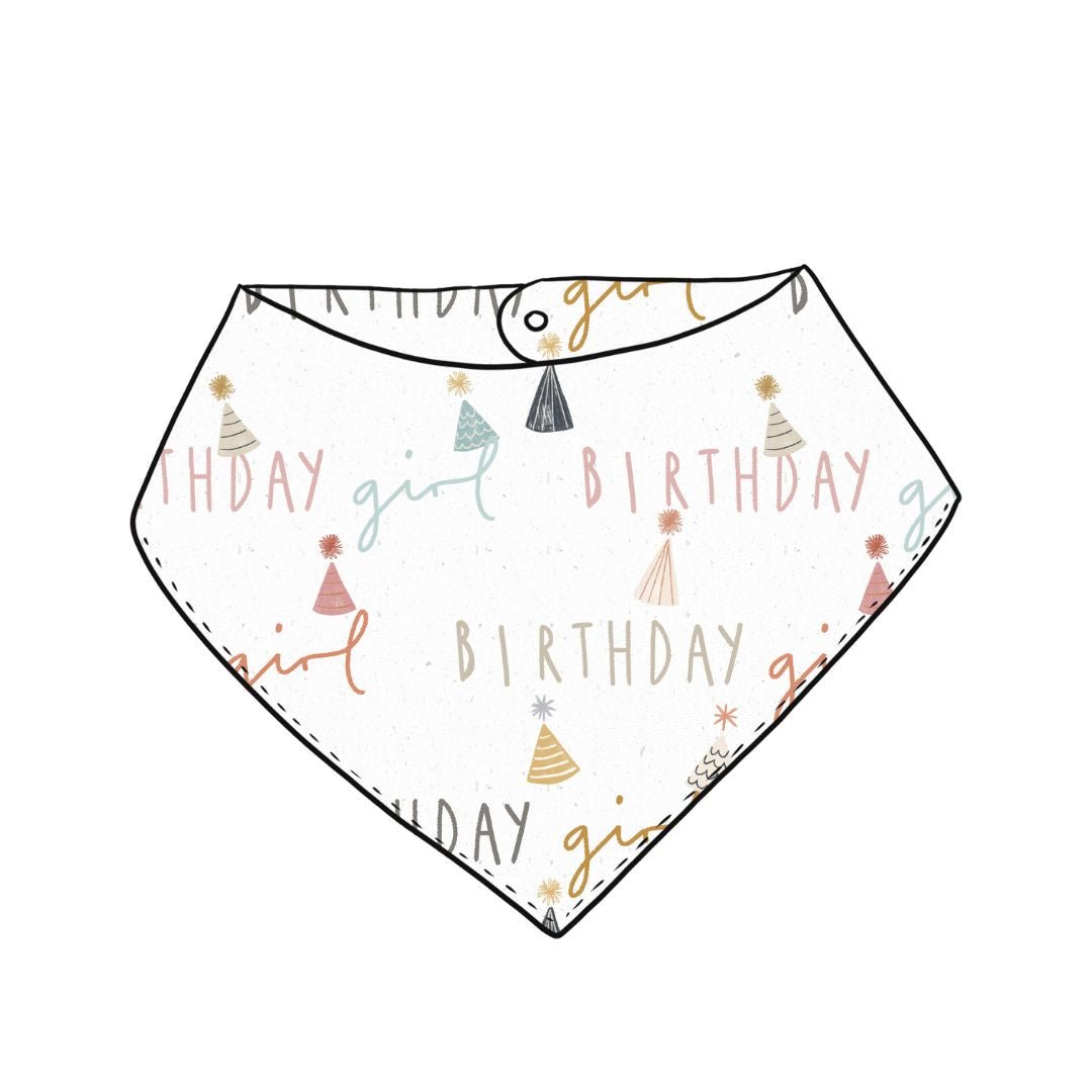 Birthday Girl White Bib