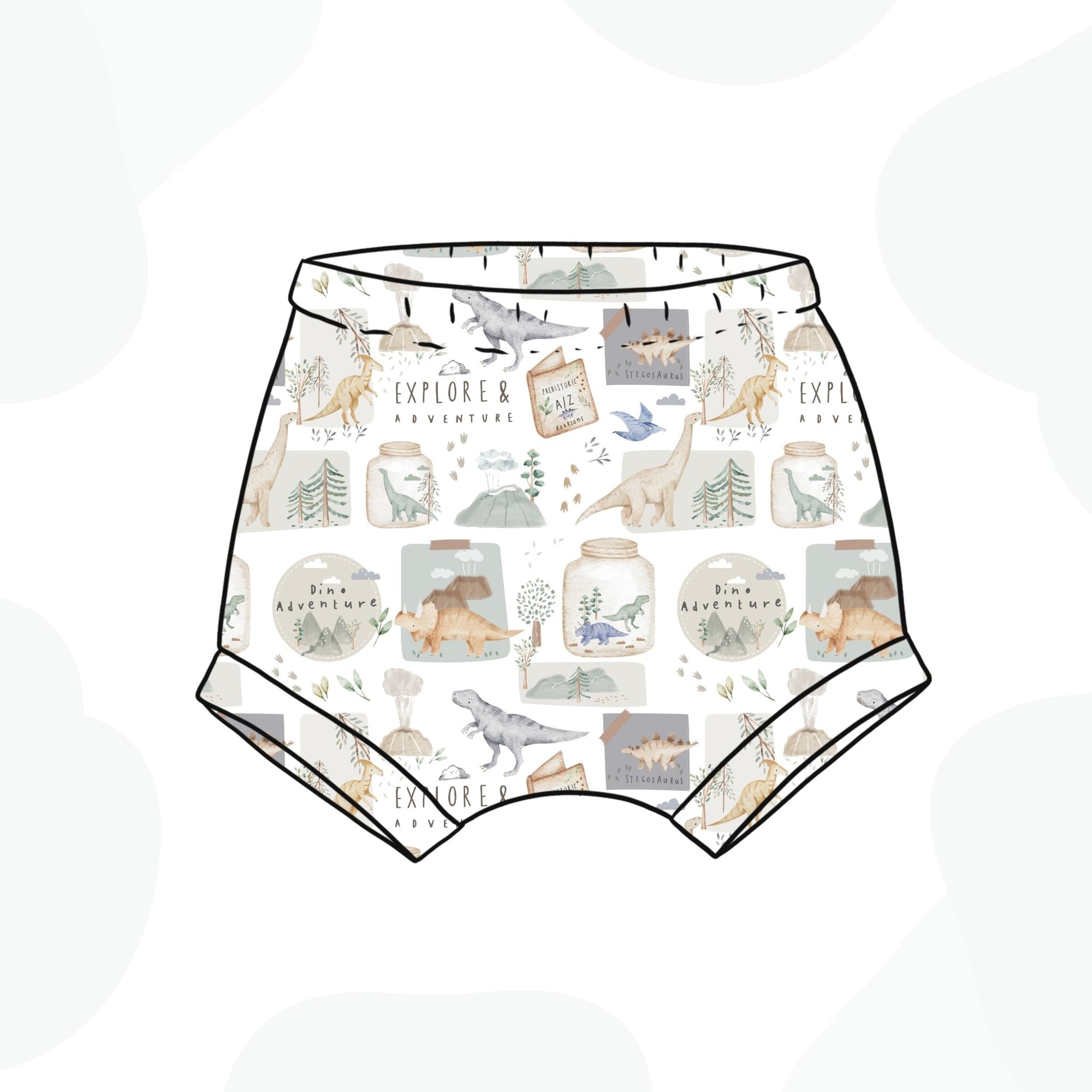 Dinosaur Adventure Bummie Shorts