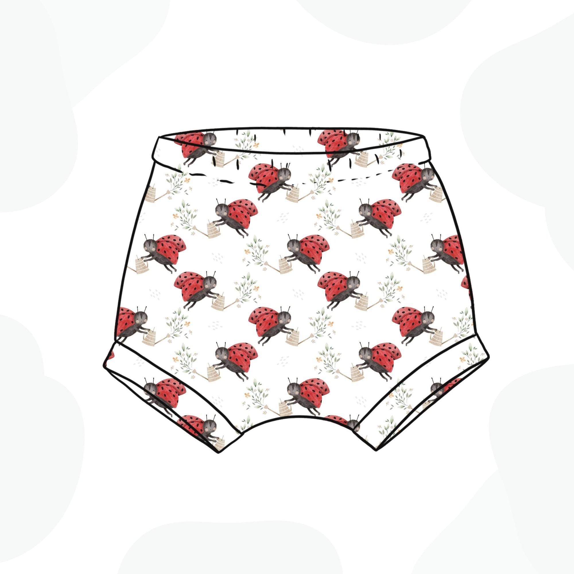 Ladybug Love Bummie Shorts