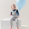 Birthday Boy Blue Dungaree Romper