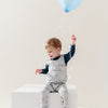 Birthday Boy Blue Dungaree Romper