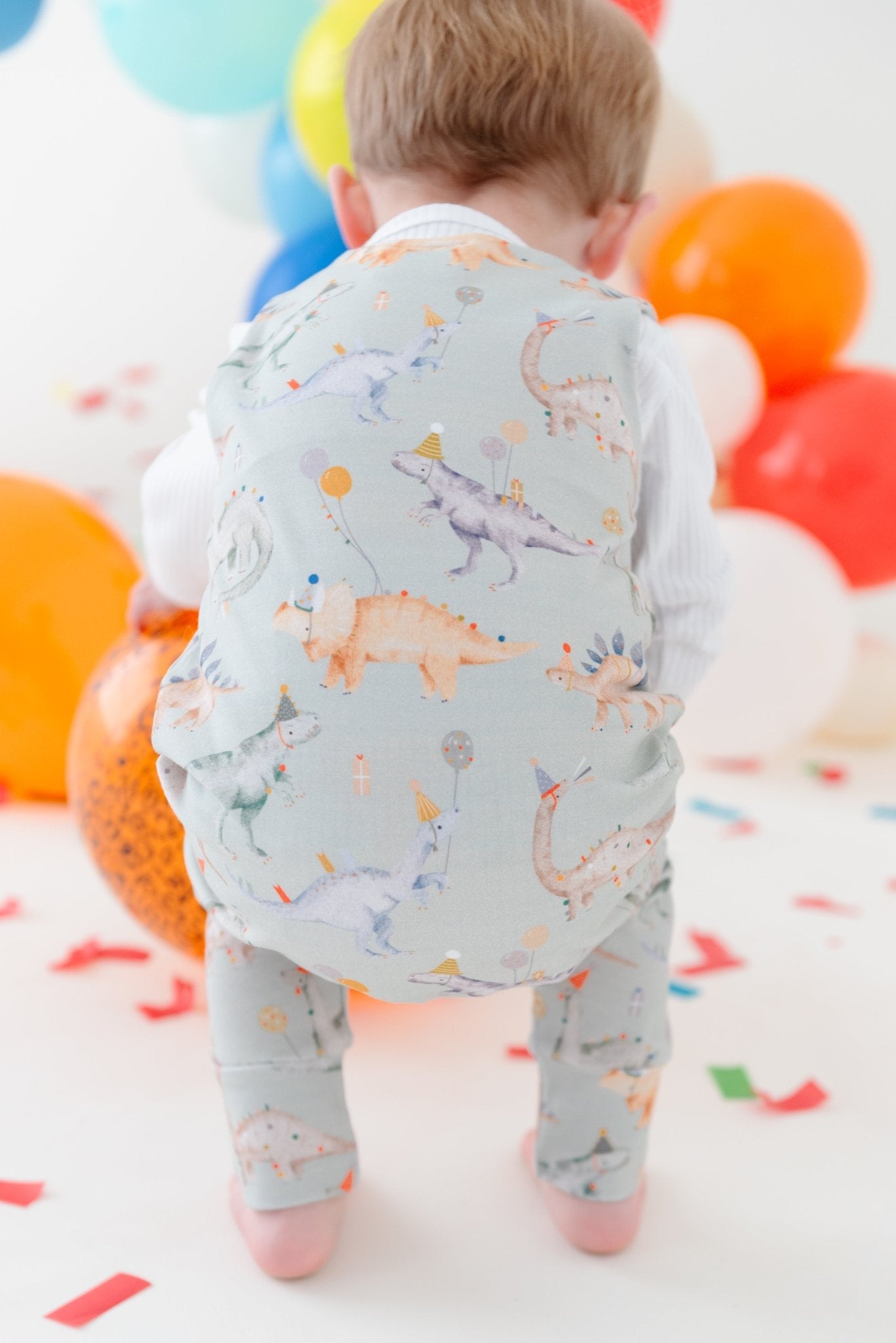 Birthday Green Dinosaur Dungaree Romper