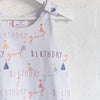 Birthday Girl White Dungaree Romper