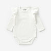 Ecru Frill Long Sleeve Bodysuit