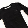 Black Ribbed Long Sleeve Top - ClayBearOfficial 