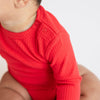 Bright Red Long Sleeve Bodysuit - ClayBearOfficial 