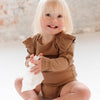 Caramel Frill Long Sleeve Bodysuit - ClayBearOfficial 