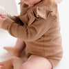 Caramel Frill Long Sleeve Bodysuit - ClayBearOfficial 