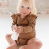 Caramel Frill Long Sleeve Bodysuit - ClayBearOfficial 