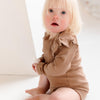 Caramel Frill Long Sleeve Bodysuit - ClayBearOfficial 