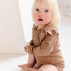 Caramel Frill Long Sleeve Bodysuit - ClayBearOfficial 