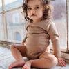 Caramel Long Sleeve Bodysuit - ClayBearOfficial 