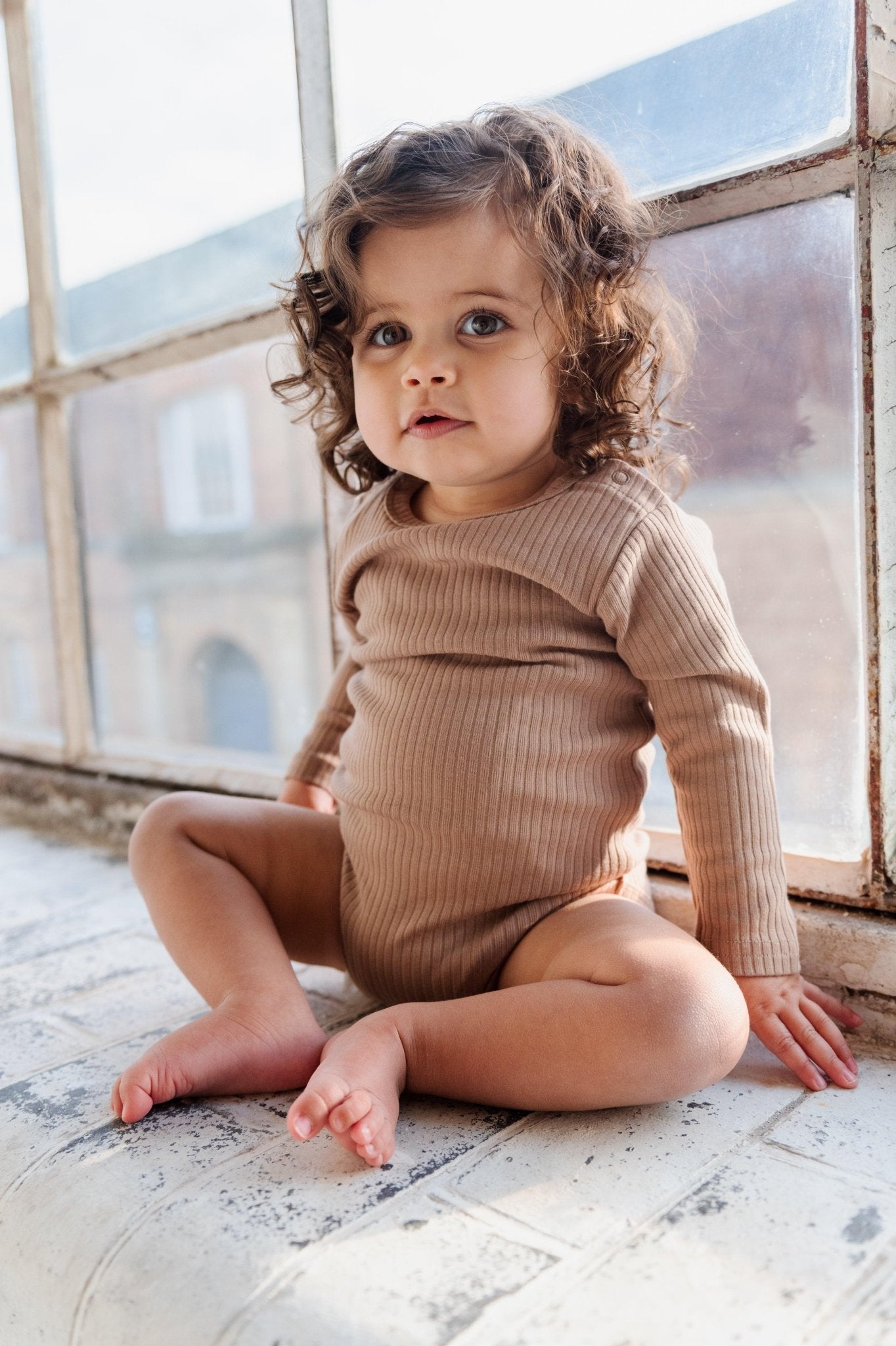 Caramel Long Sleeve Bodysuit - ClayBearOfficial 