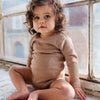 Caramel Long Sleeve Bodysuit - ClayBearOfficial 