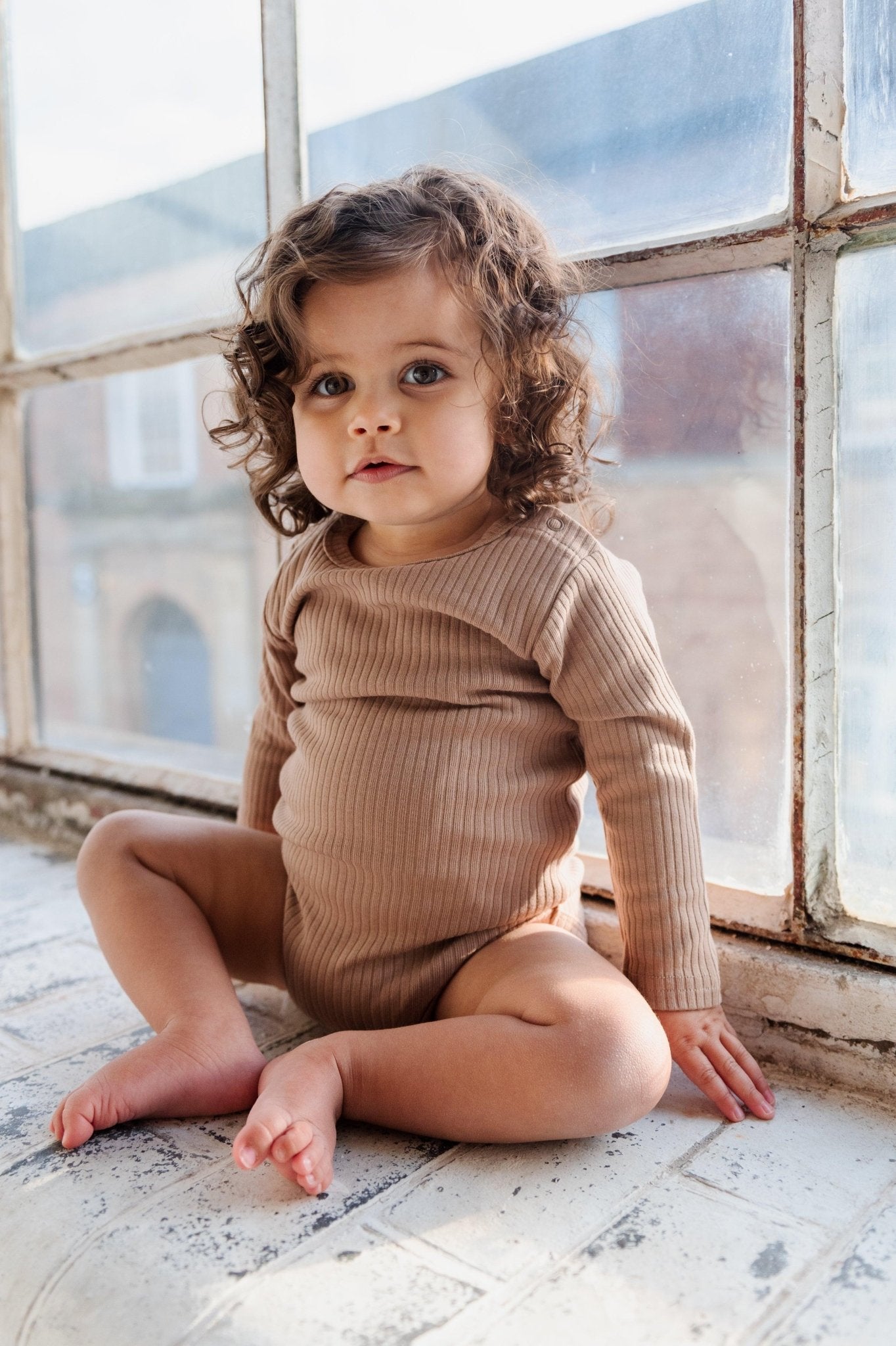 Caramel Long Sleeve Bodysuit - ClayBearOfficial 