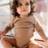 Caramel Long Sleeve Bodysuit - ClayBearOfficial 