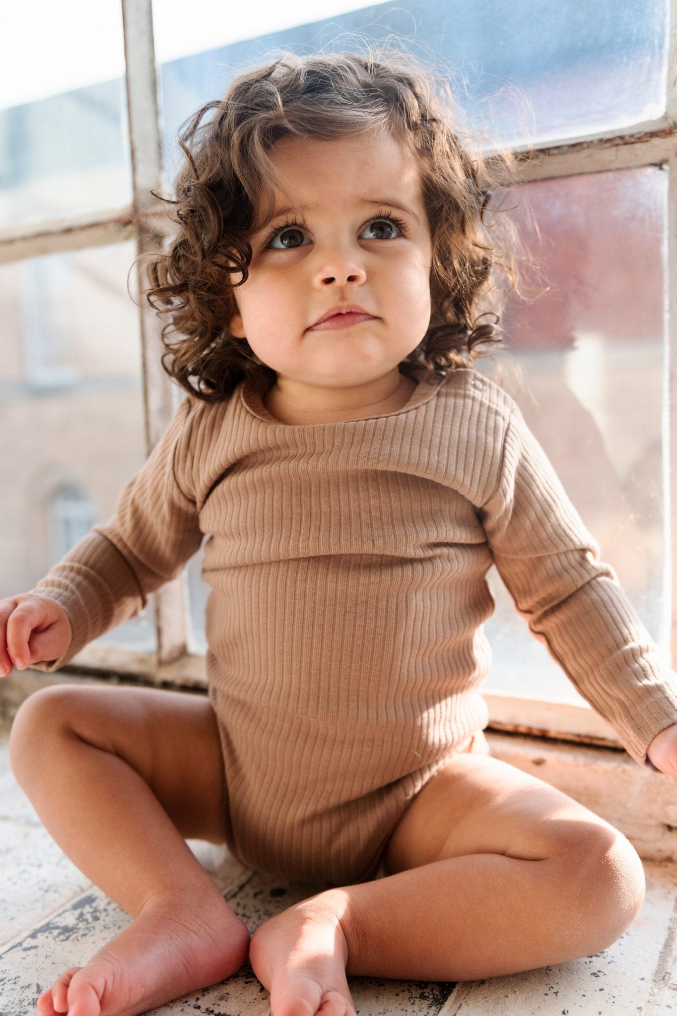 Caramel Long Sleeve Bodysuit - ClayBearOfficial 