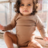 Caramel Long Sleeve Bodysuit - ClayBearOfficial 