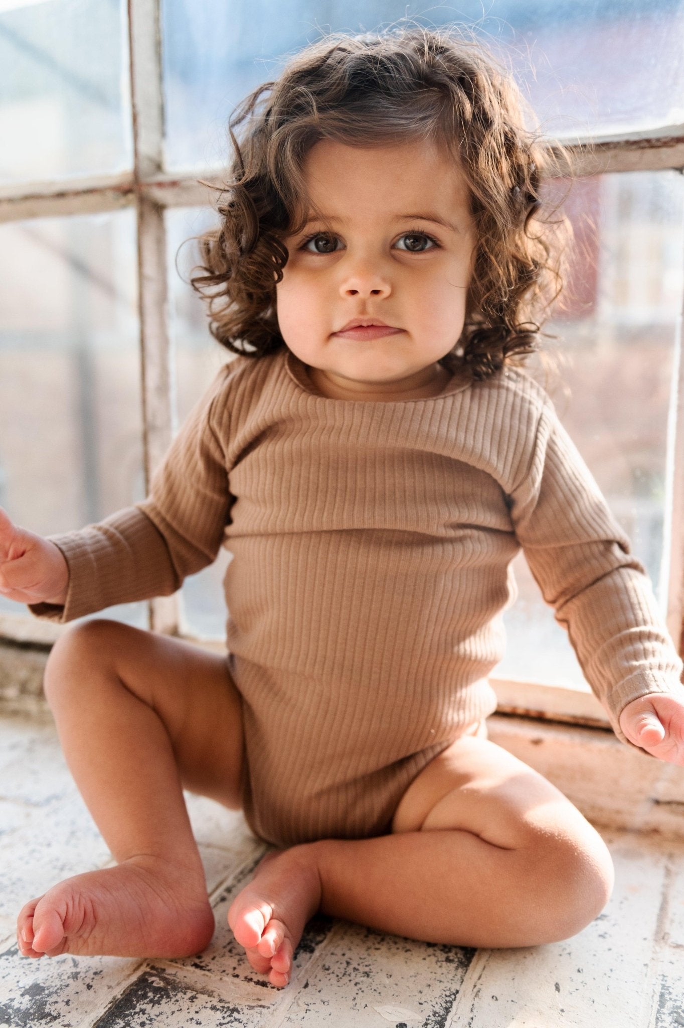 Caramel Long Sleeve Bodysuit - ClayBearOfficial 