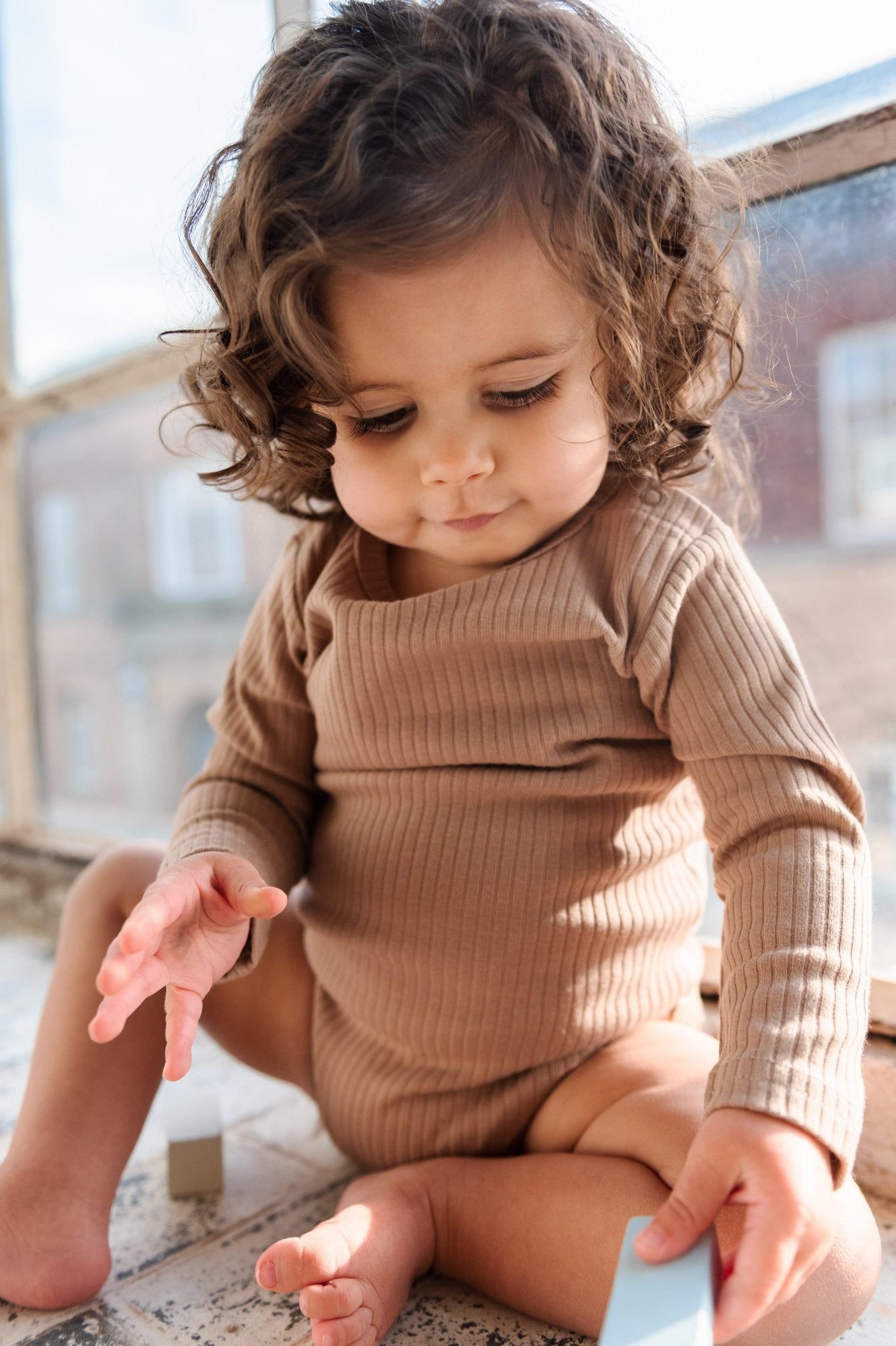 Caramel Long Sleeve Bodysuit - ClayBearOfficial 