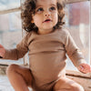 Caramel Long Sleeve Bodysuit - ClayBearOfficial 