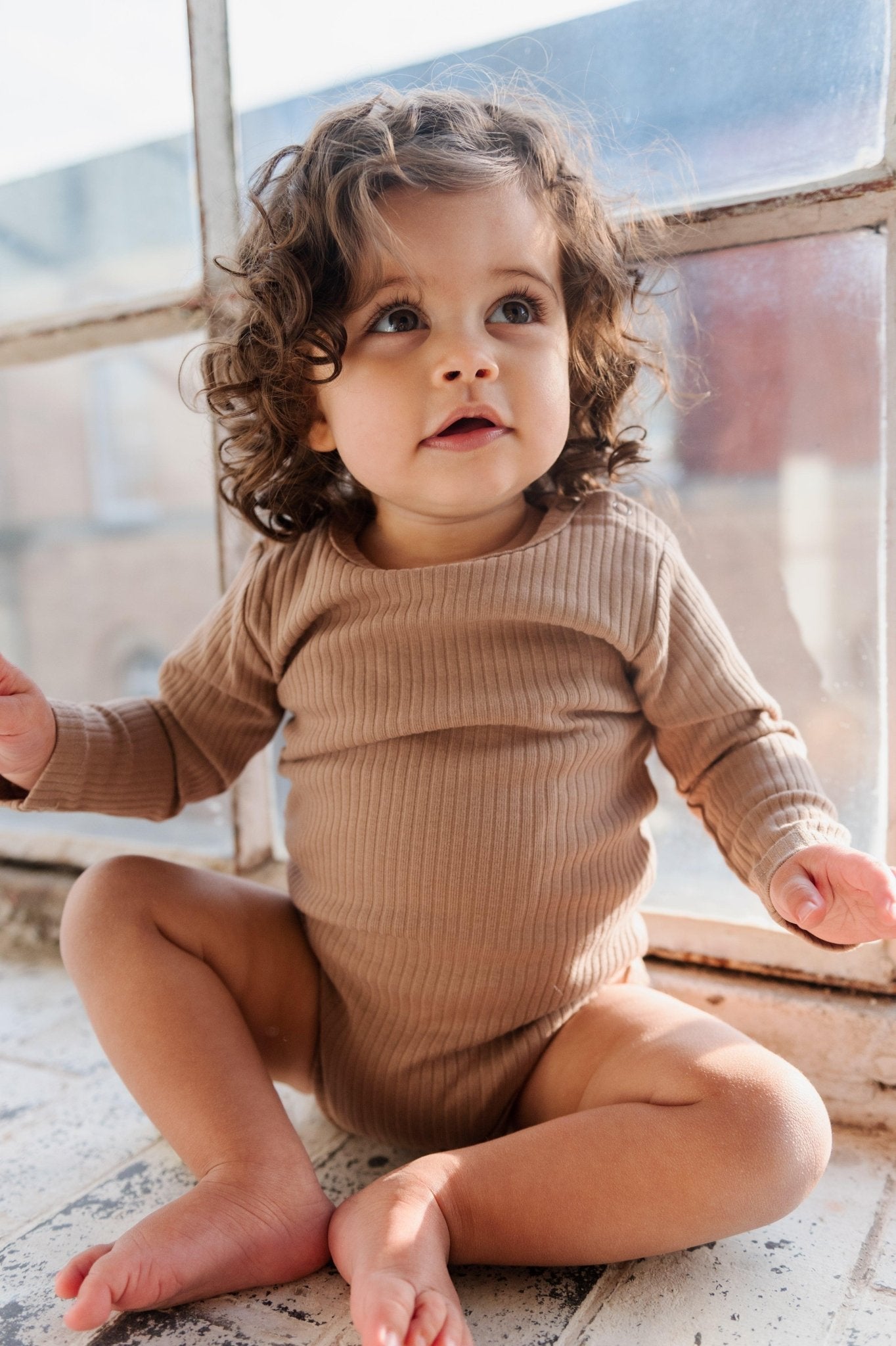 Caramel Long Sleeve Bodysuit - ClayBearOfficial 