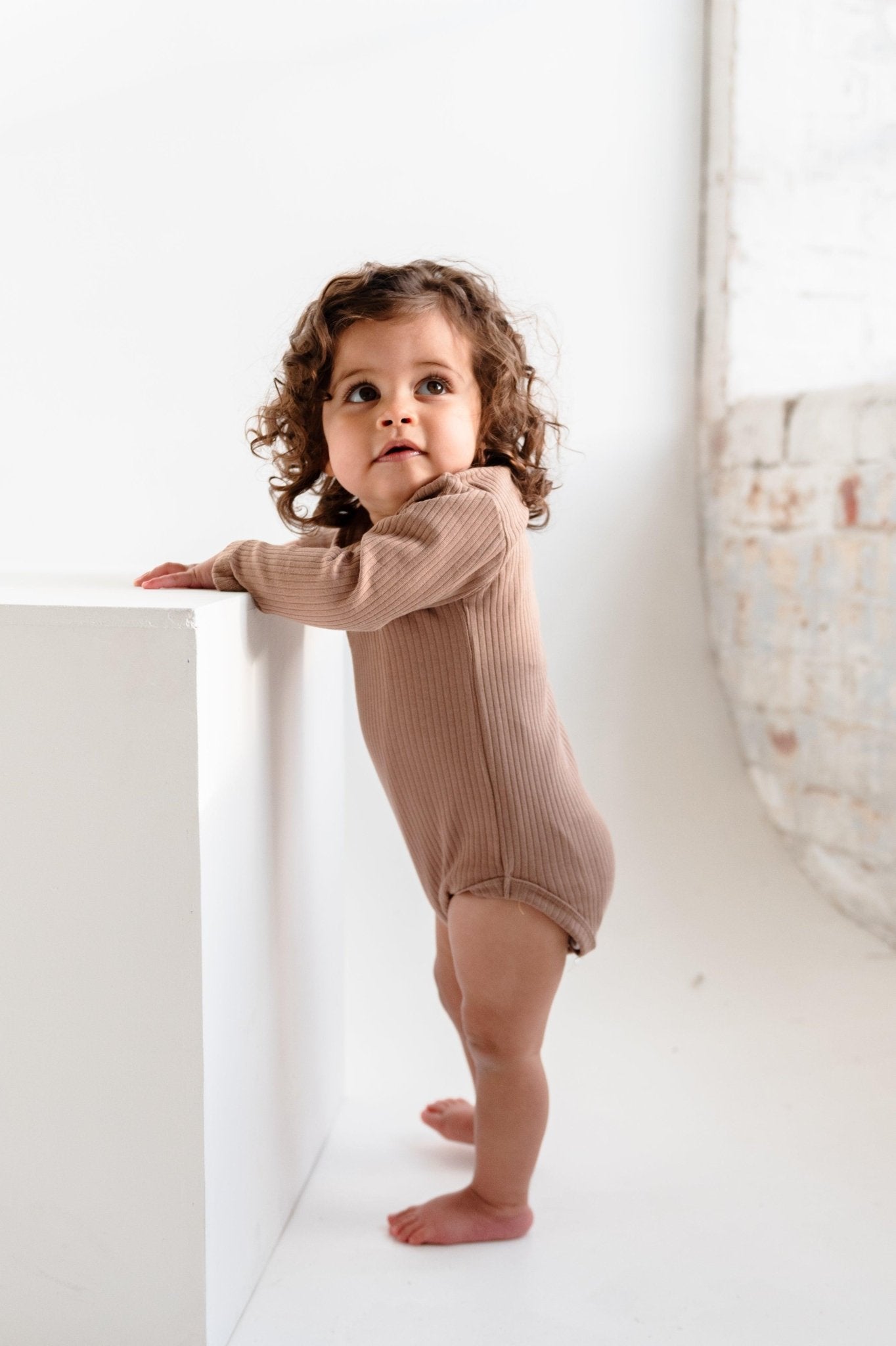 Caramel Long Sleeve Bodysuit - ClayBearOfficial 