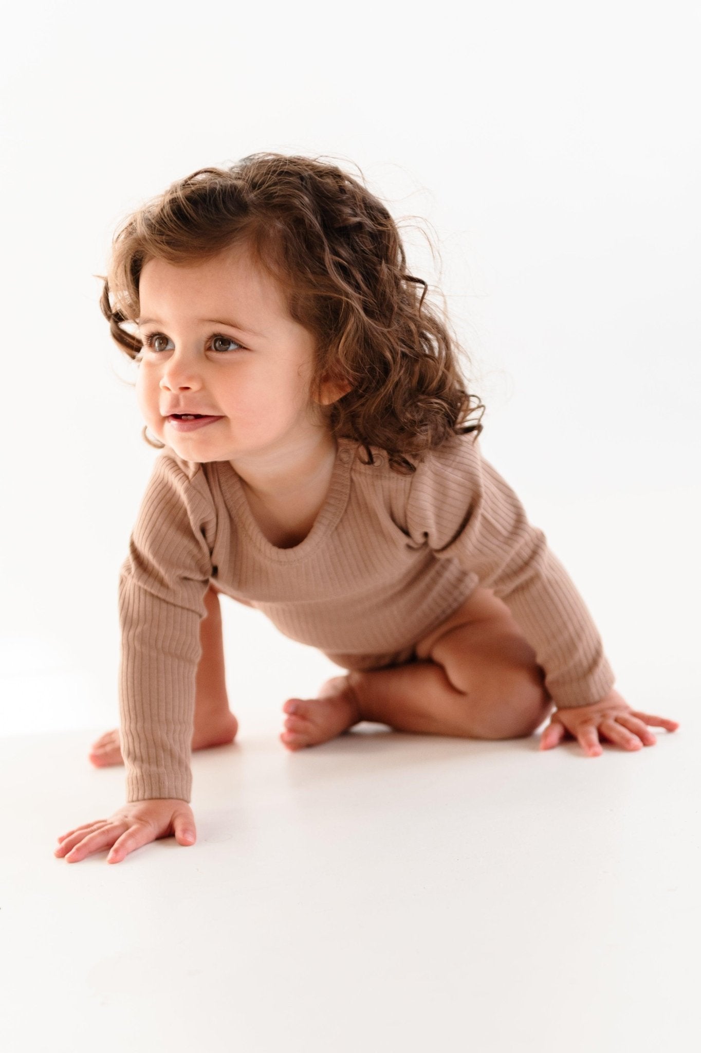 Caramel Long Sleeve Bodysuit - ClayBearOfficial 