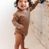 Caramel Long Sleeve Bodysuit - ClayBearOfficial 