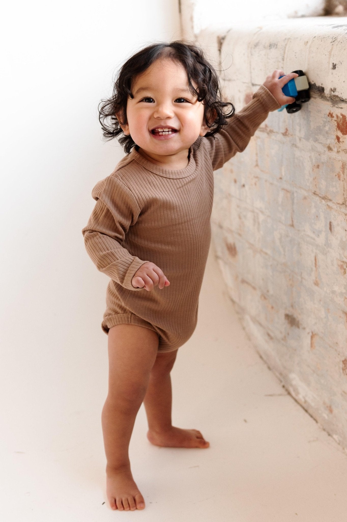 Caramel Long Sleeve Bodysuit - ClayBearOfficial 