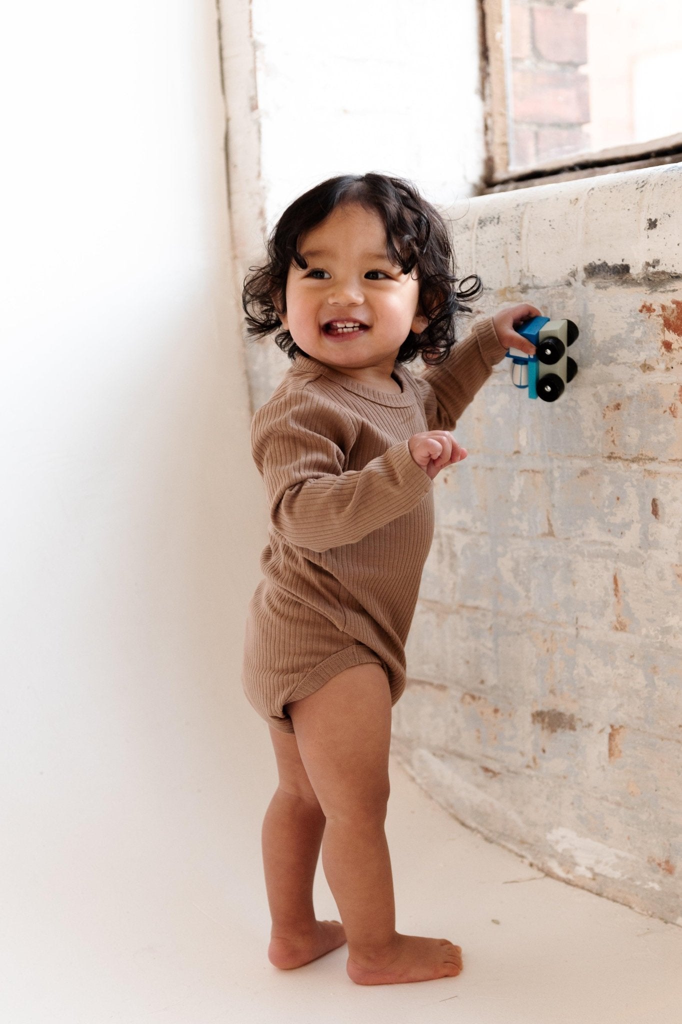 Caramel Long Sleeve Bodysuit - ClayBearOfficial 