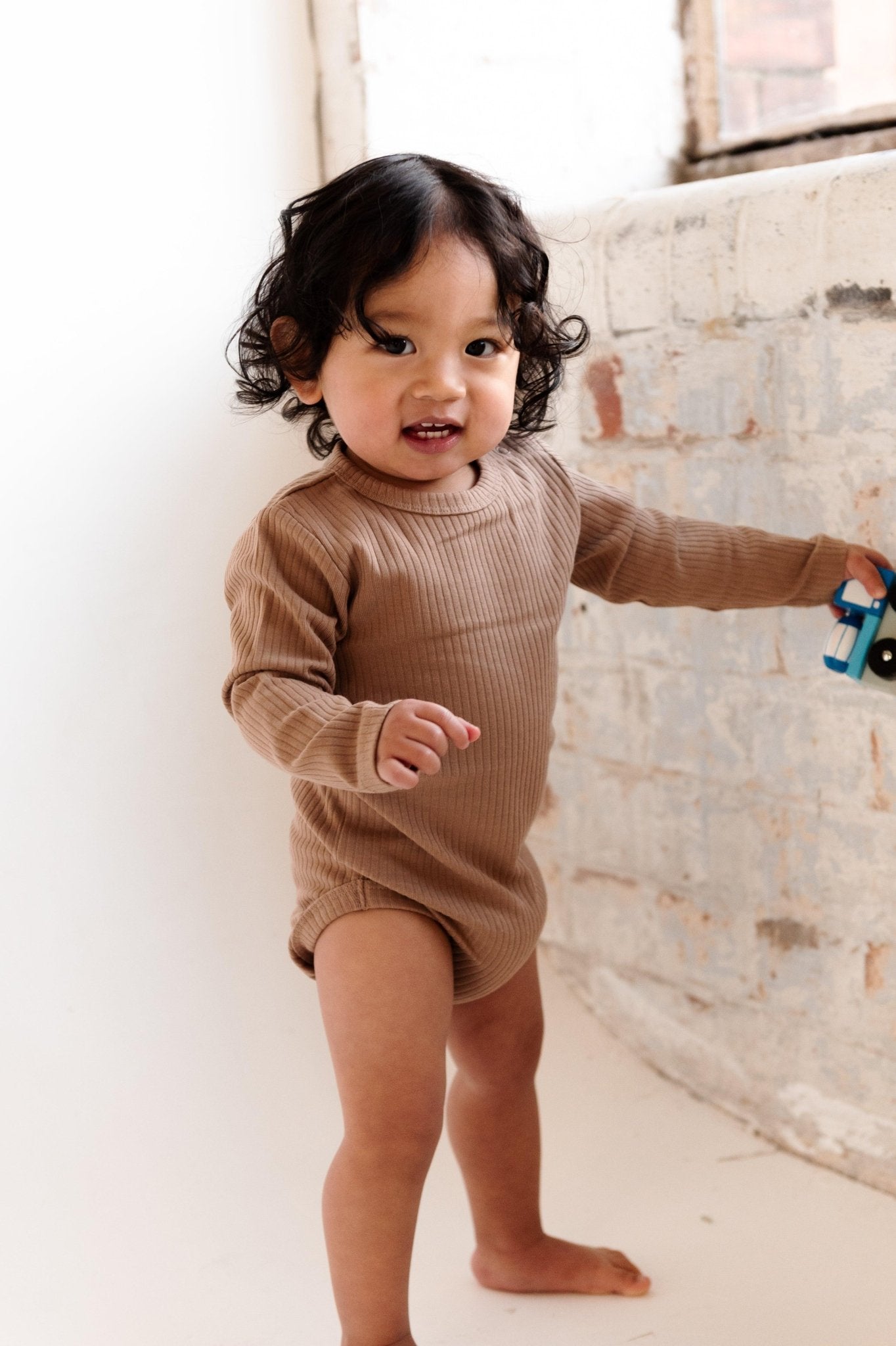 Caramel Long Sleeve Bodysuit - ClayBearOfficial 