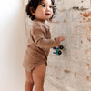 Caramel Long Sleeve Bodysuit - ClayBearOfficial 