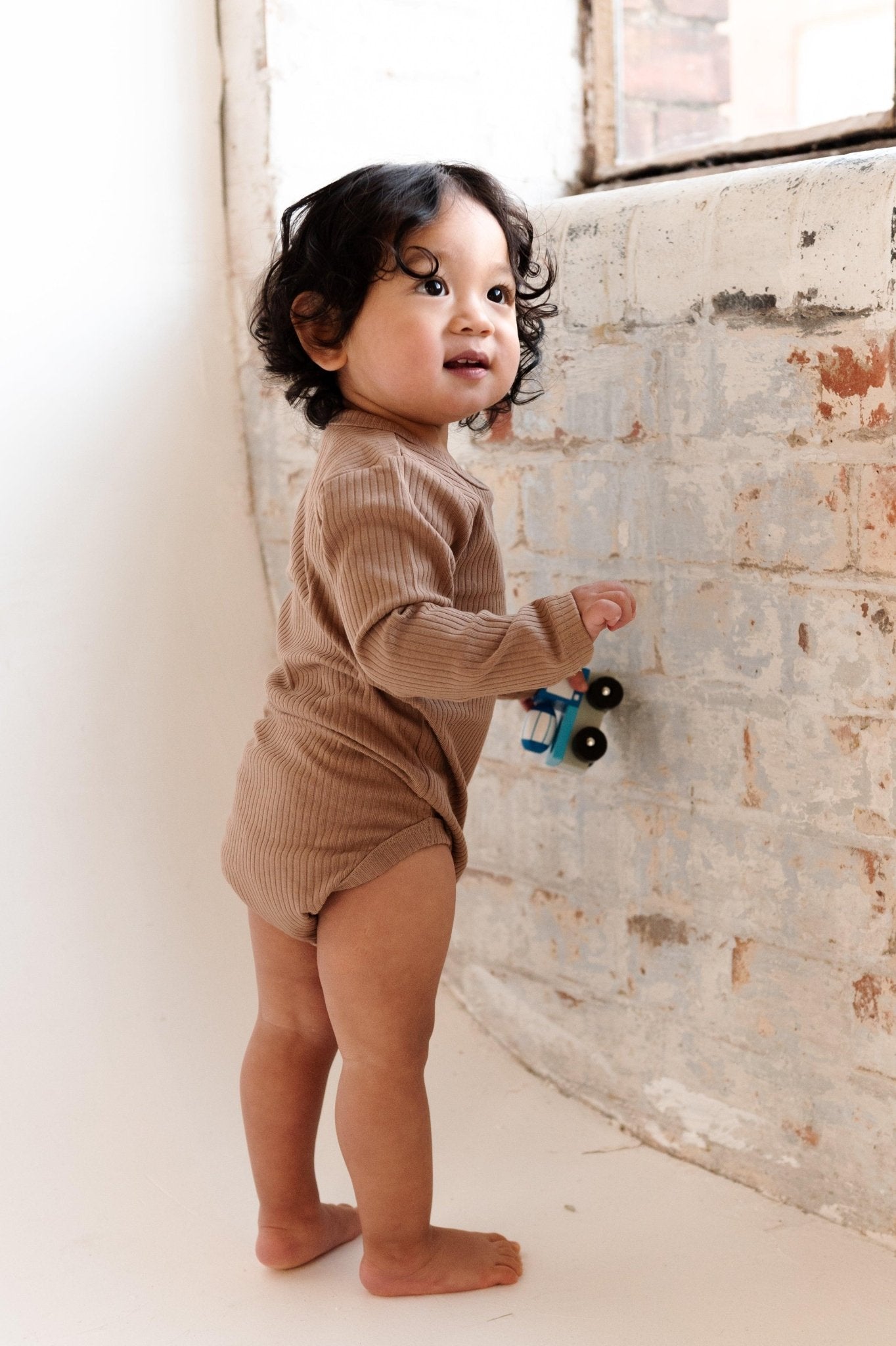 Caramel Long Sleeve Bodysuit - ClayBearOfficial 