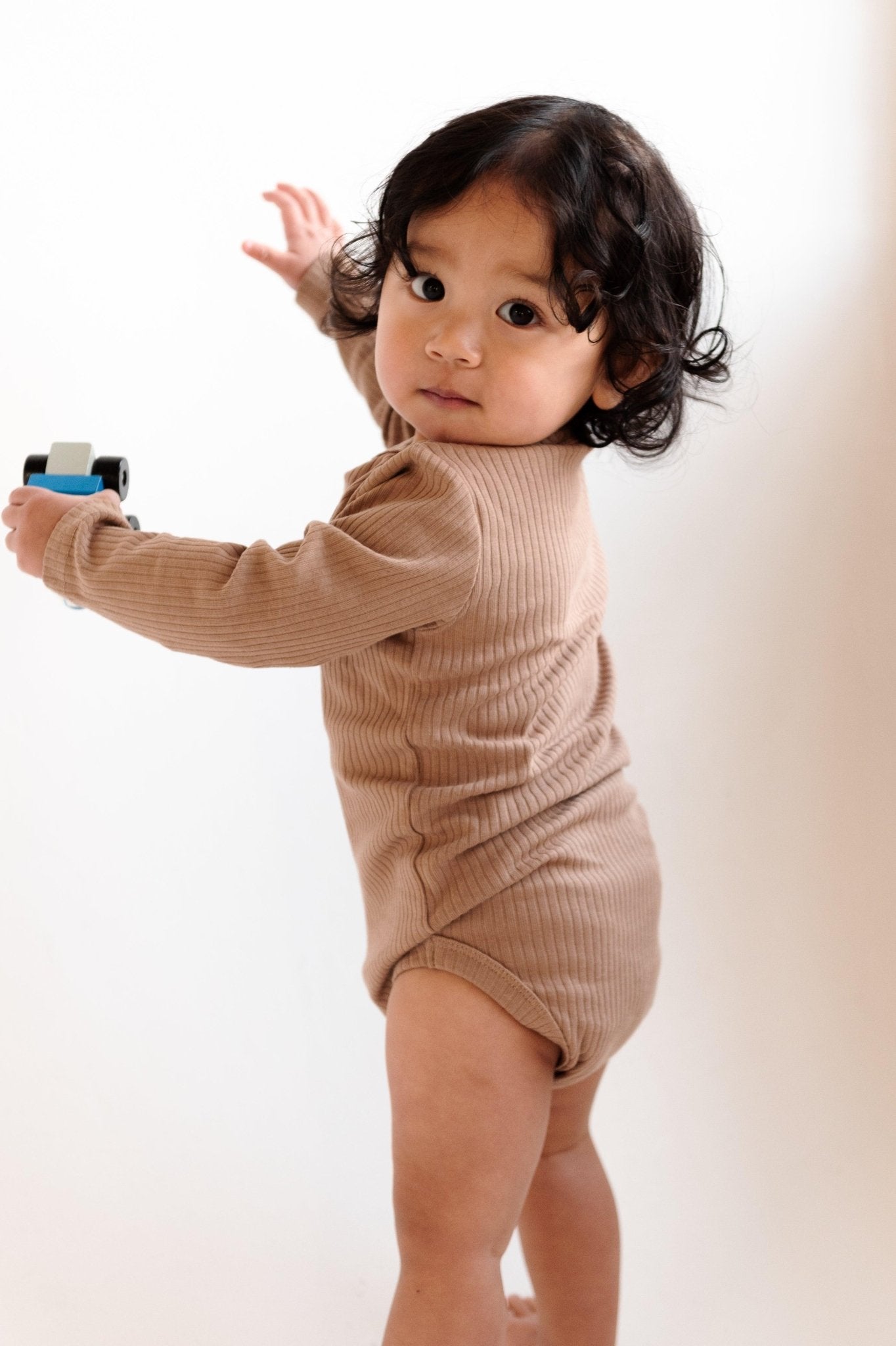 Caramel Long Sleeve Bodysuit - ClayBearOfficial 