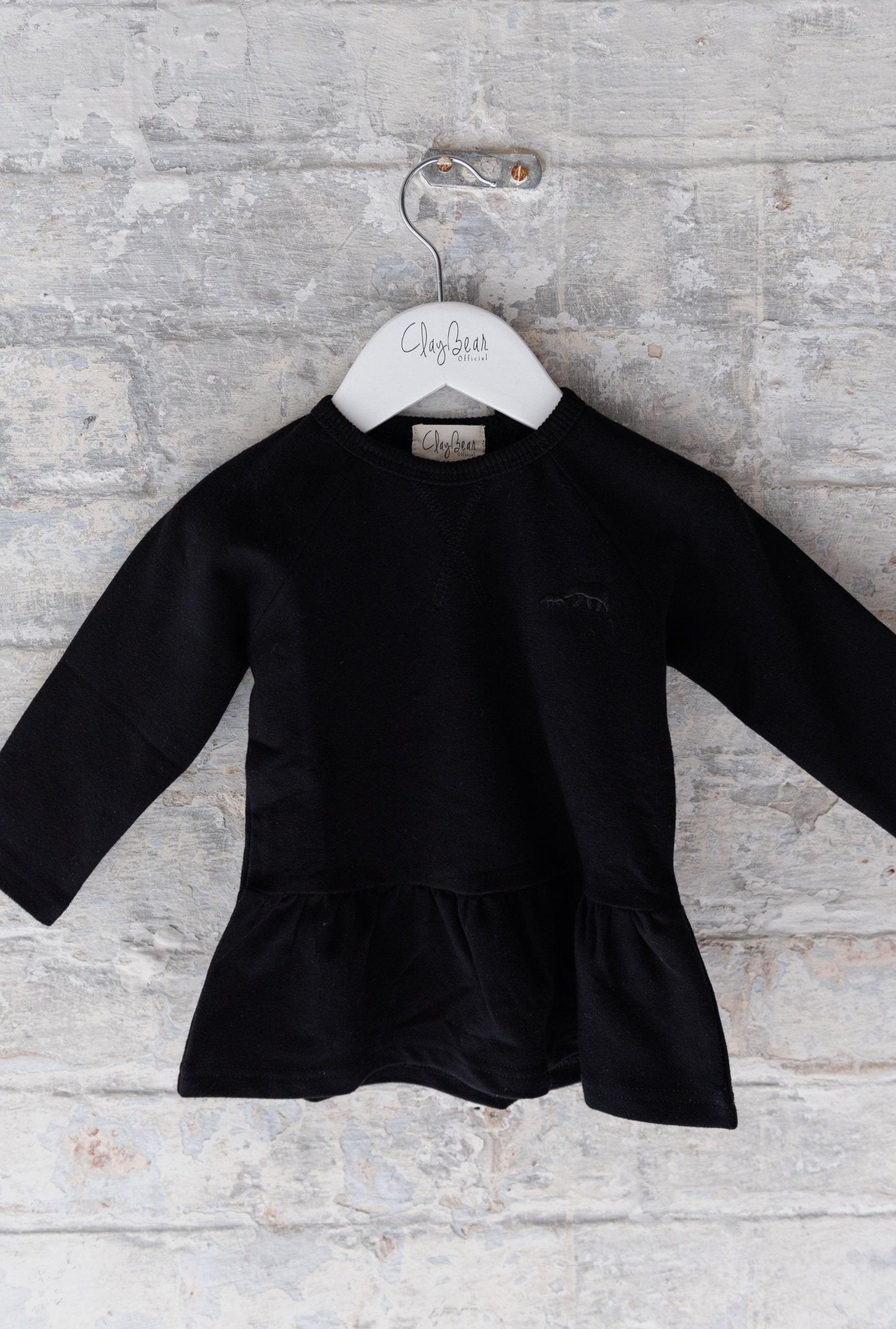 ClayBARE Black Sweatshirt Tunic - ClayBearOfficial 