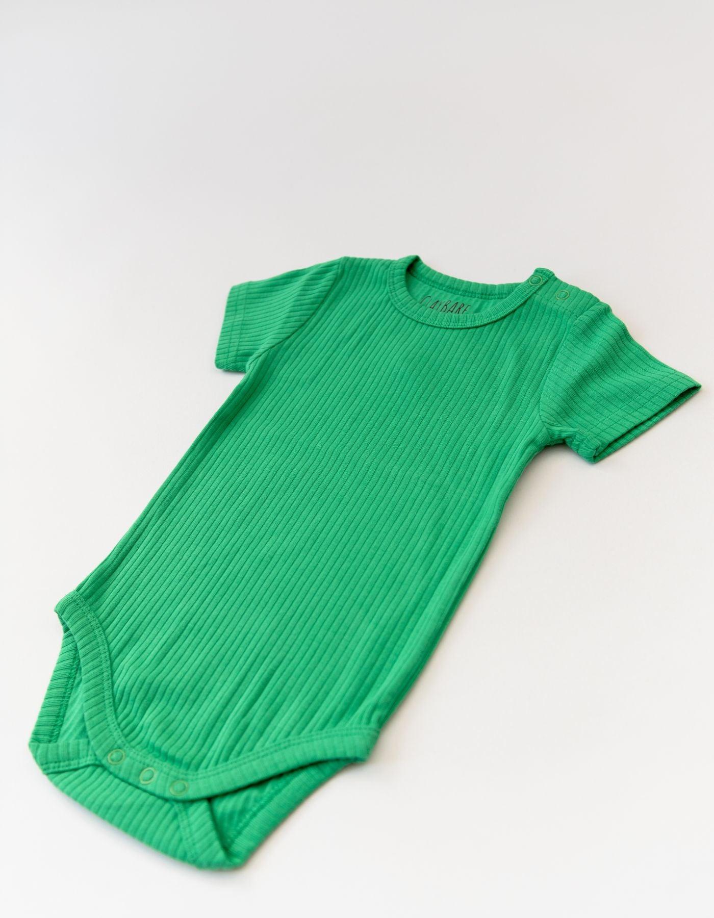 Grass Green Short Sleeve Bodysuit - ClayBearOfficial 