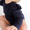 Navy Frill Long Sleeve Bodysuit - ClayBearOfficial 