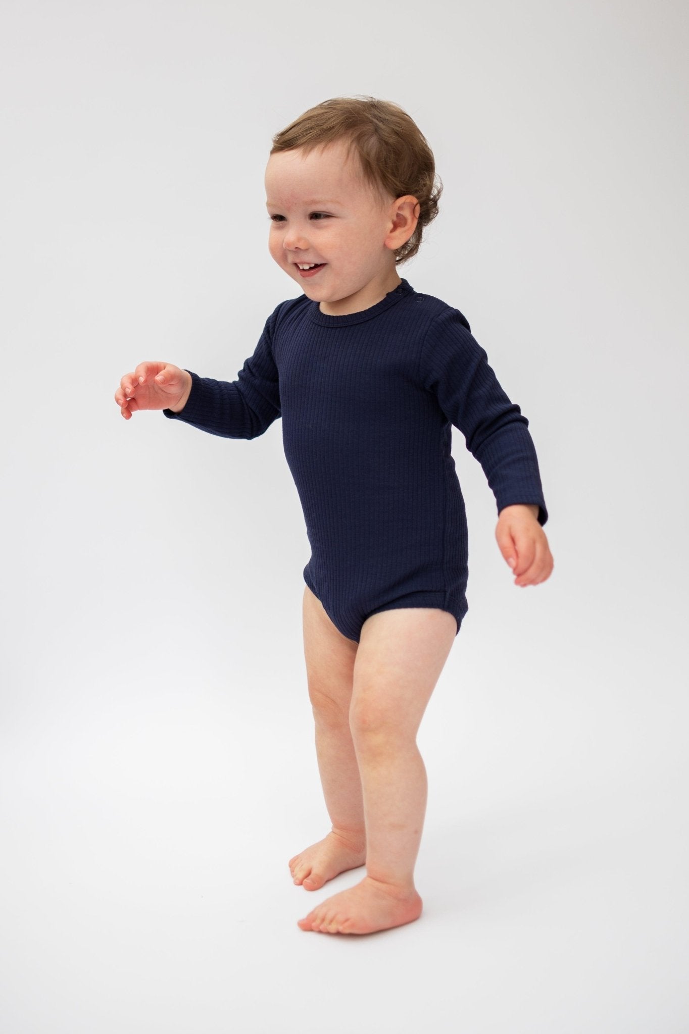 Navy Long Sleeve Bodysuit - ClayBearOfficial 