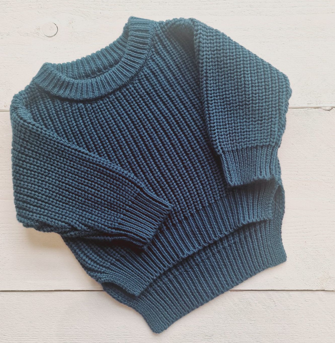 Oversized Petrol Knitted Jumper