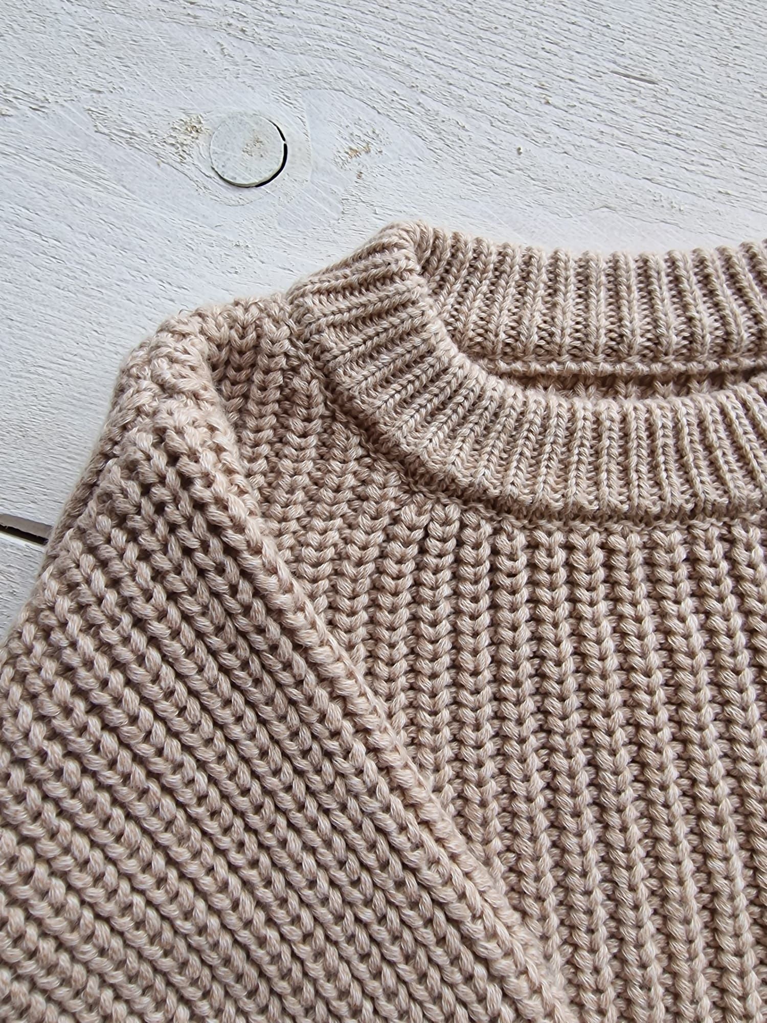 Oversized Caramel Marl Knitted Jumper