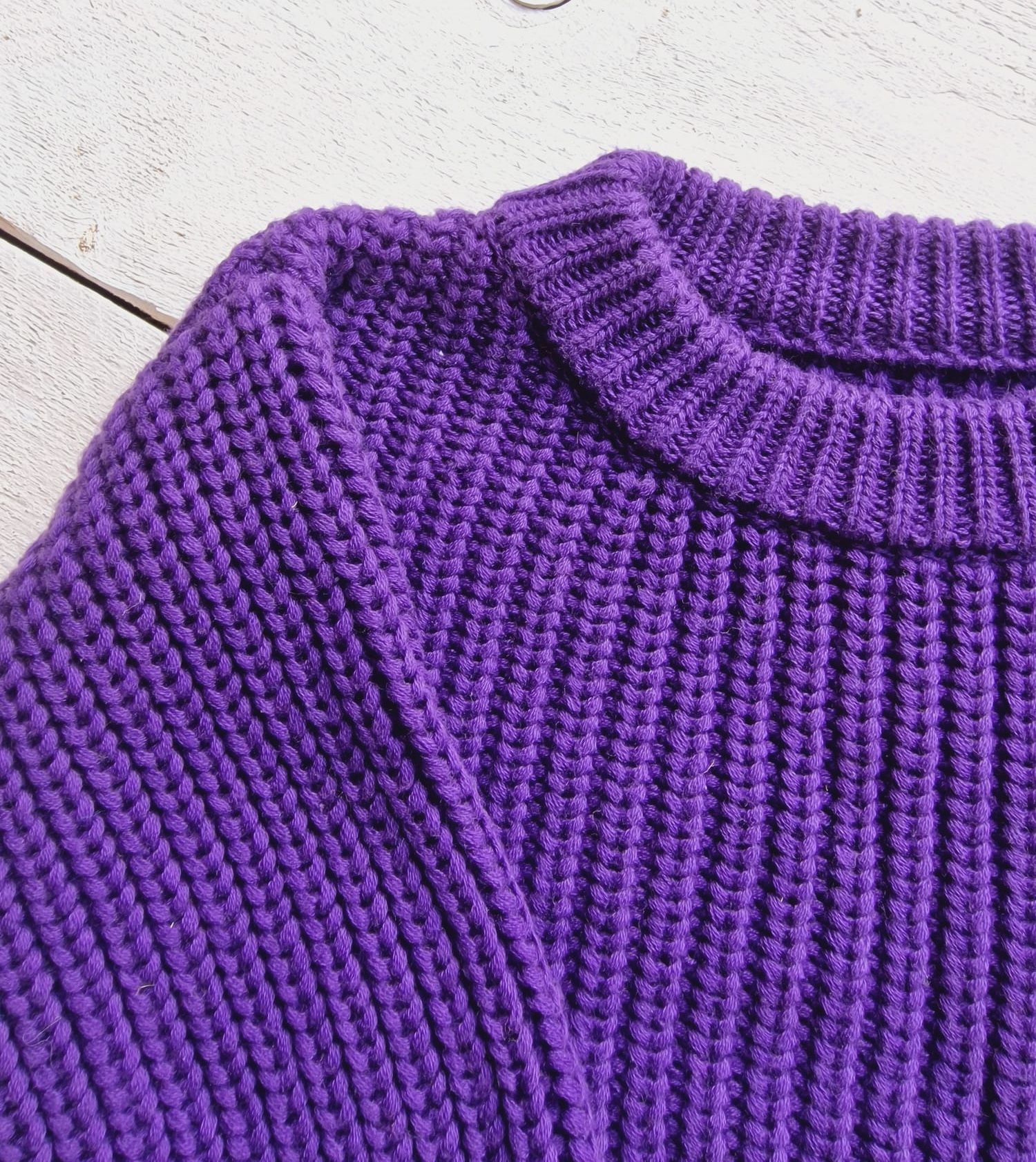 Oversized Purple Knitted Jumper