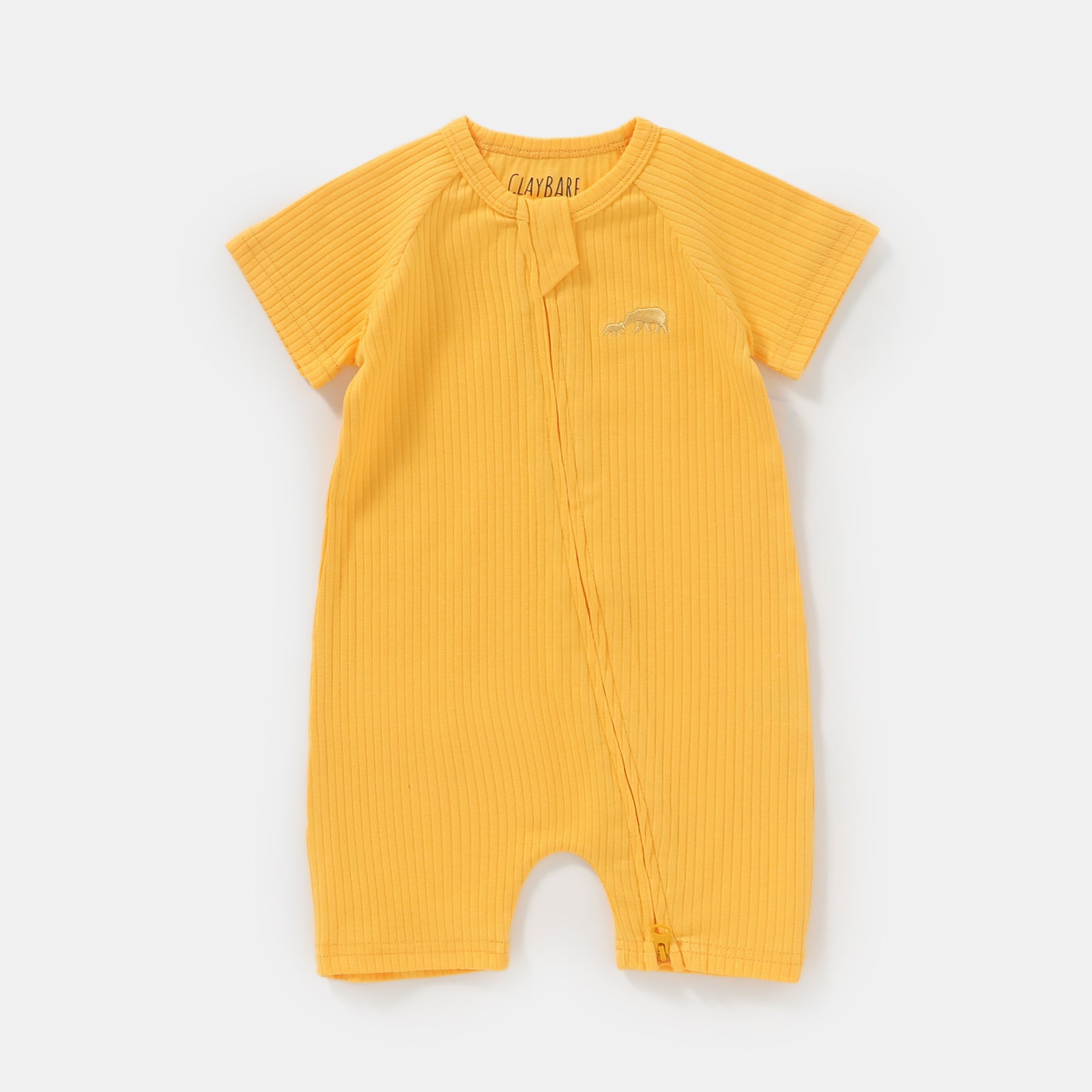 ClayBARE Sunshine Yellow Double Zip Summer Romper