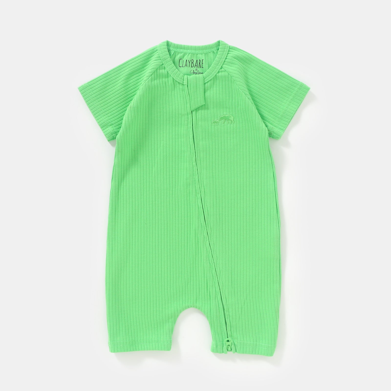 ClayBARE Soft Green Double Zip Summer Romper