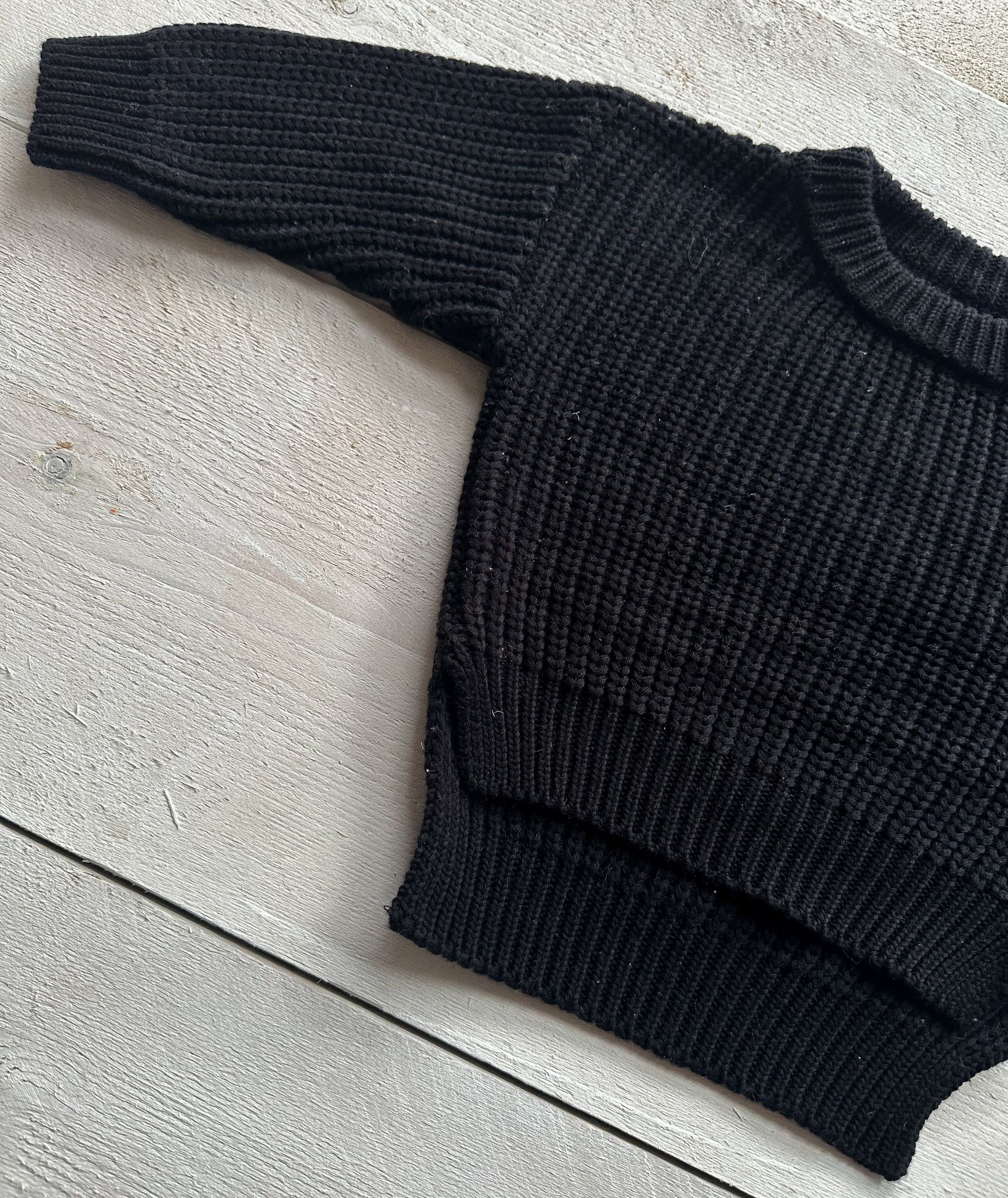 Oversized Black Knitted Jumper