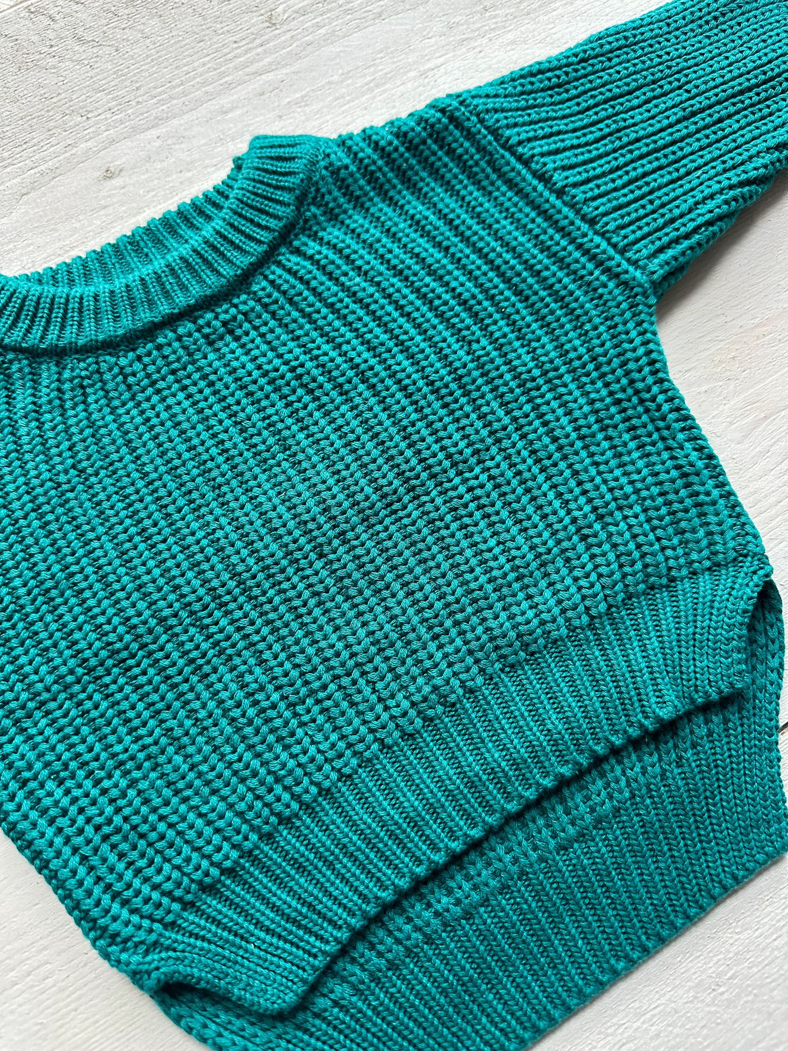 Oversized Teal Knitted Jumper