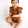 Rust Frill Short Sleeve Bodysuit - ClayBearOfficial 